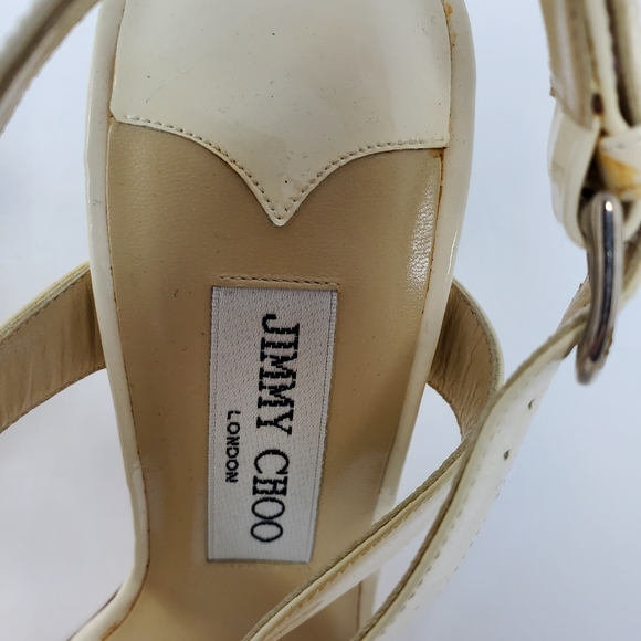 Jimmy Choo White Patent Pumps - Picture 4 of 8